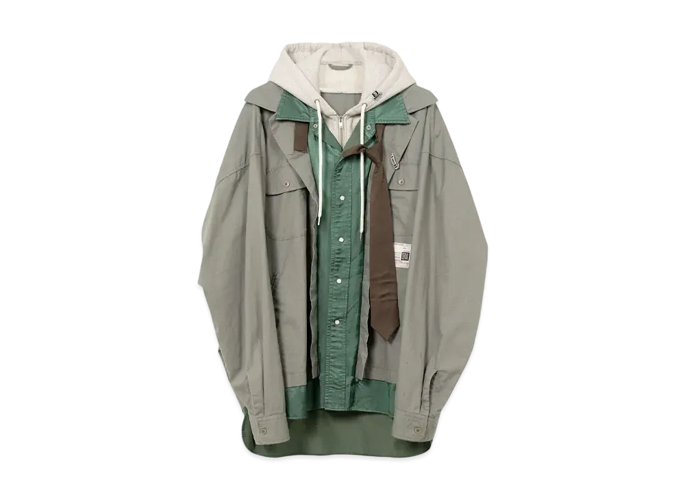 Maison MIHARA YASUHIRO Mix Layered Shirt "Khaki"