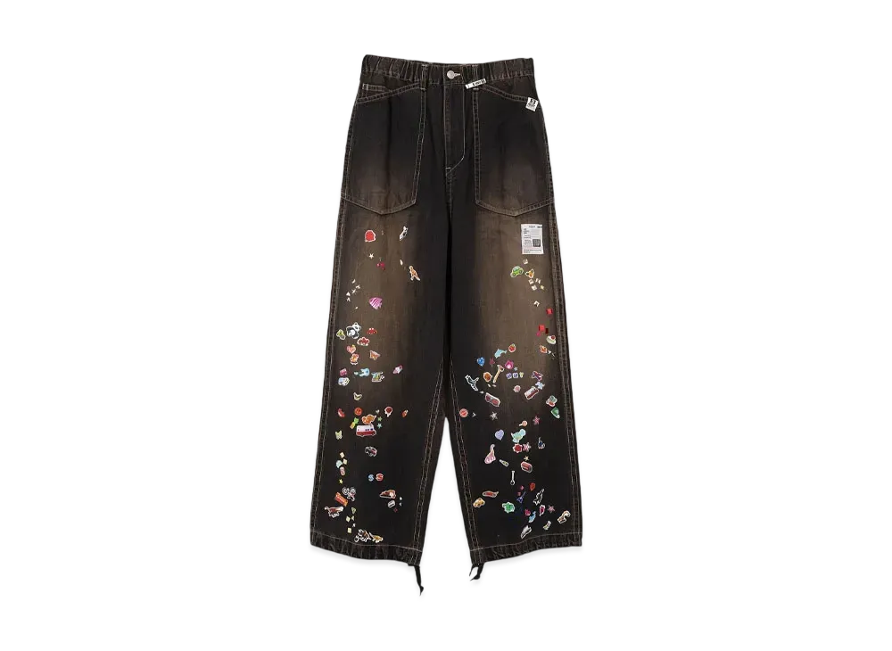 Maison MIHARA YASUHIRO Sticker Prints Denim Baker Pants