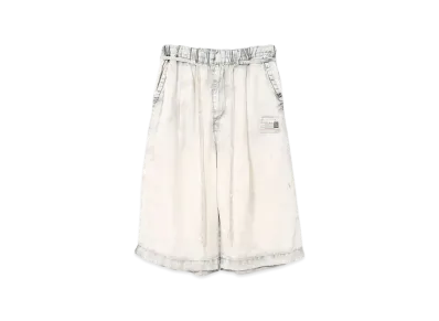 Maison MIHARA YASUHIRO Aged Linen Wide Shorts "Light Gray"