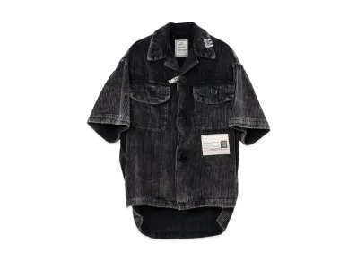 Maison MIHARA YASUHIRO Amateur Sewn Like Corduroy Short-Sleeve Shirt "Black"