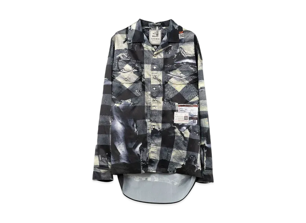 Maison MIHARA YASUHIRO x TALKING ABOUT THE ABSTRACTION Trompe-l'oeil Archive Printed Shirt "White"