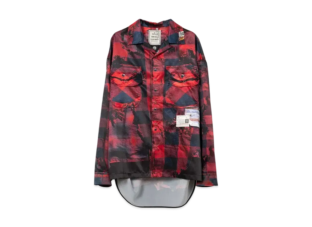 Maison MIHARA YASUHIRO x TALKING ABOUT THE ABSTRACTION Trompe-l'oeil Archive Printed Shirt "Red"