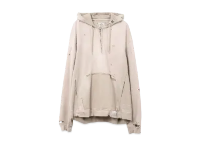 Maison MIHARA YASUHIRO Sun Faded Like Half Zip-Up Hoodie "Beige"