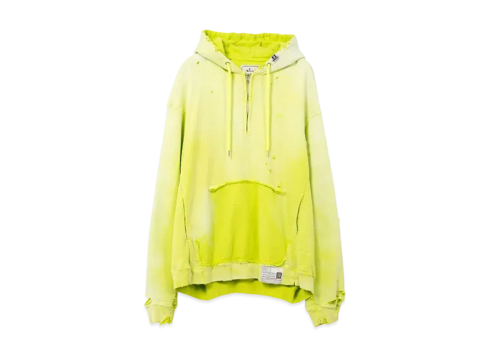 Maison MIHARA YASUHIRO Sun Faded Like Half Zip-Up Hoodie "Yellow"