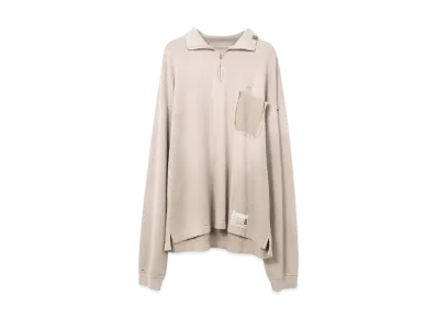 Maison MIHARA YASUHIRO Sun Faded Like Quarter Zip-Up Sweatshirt "Beige"