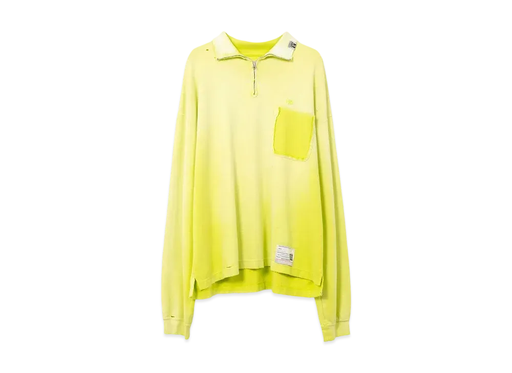 Maison MIHARA YASUHIRO Sun Faded Like Quarter Zip-Up Sweatshirt "Yellow"