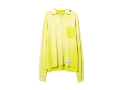 Maison MIHARA YASUHIRO Sun Faded Like Quarter Zip-Up Sweatshirt "Yellow"