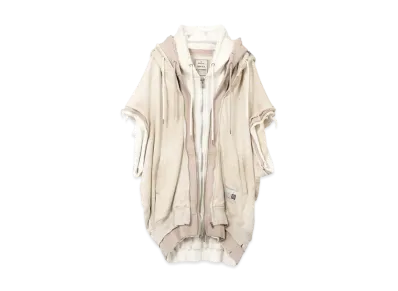 Maison MIHARA YASUHIRO Triple Layered Sleeveless Zip-Up Hoodie "White"