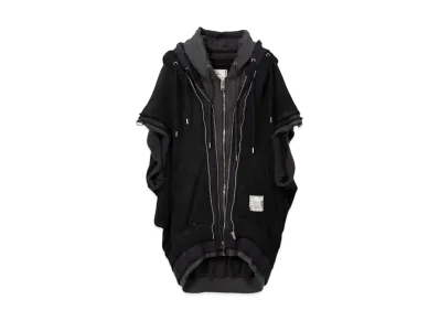 Maison MIHARA YASUHIRO Triple Layered Sleeveless Zip-Up Hoodie "Black"
