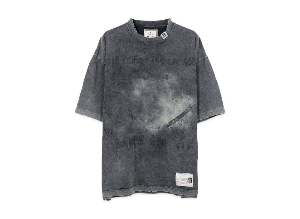 Maison MIHARA YASUHIRO Bleached Smily Face Print T-Shirt "Black"