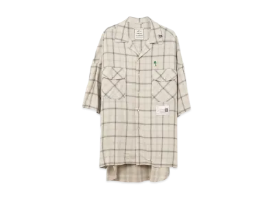 Maison MIHARA YASUHIRO 2 Shirts Combined Short Sleeve Shirt "Gray"