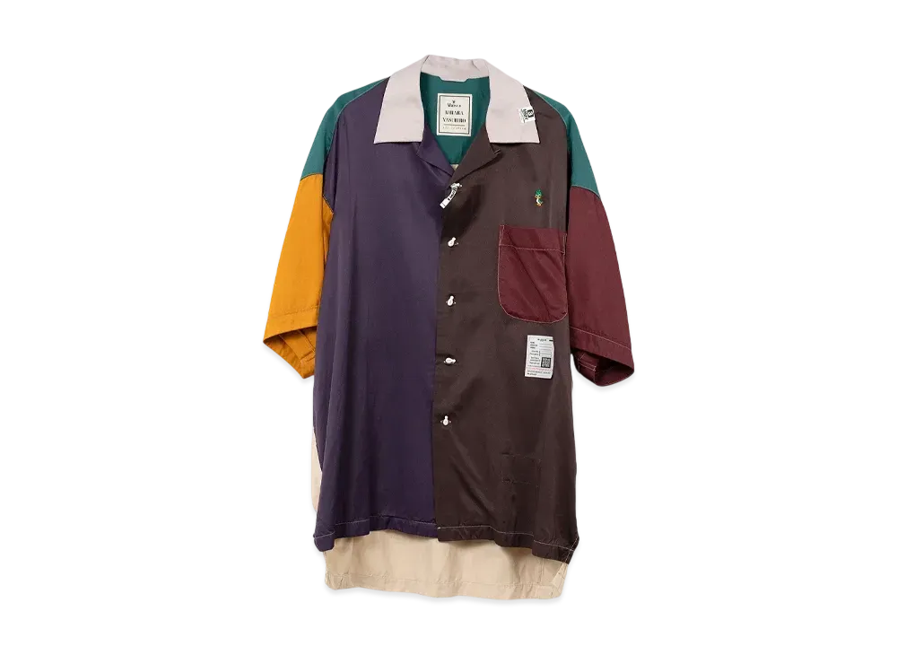 Maison MIHARA YASUHIRO Crazy Pattern Short-Sleeve Shirt "Purple"
