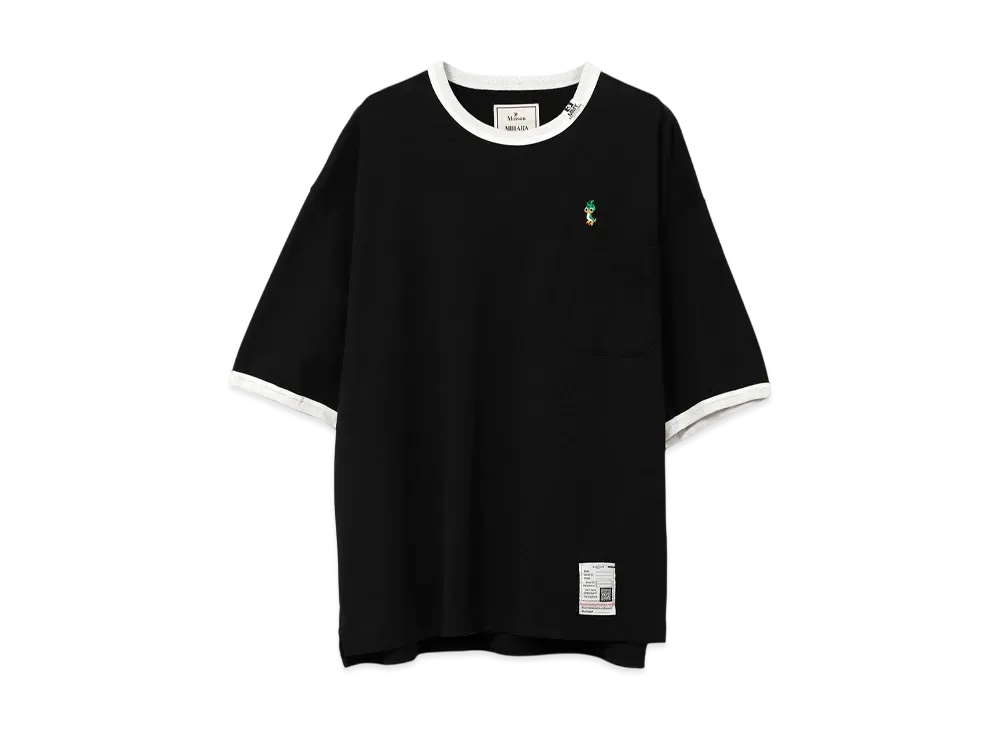 Maison MIHARA YASUHIRO Leon Embroidery Ringer T-Shirt "Black"