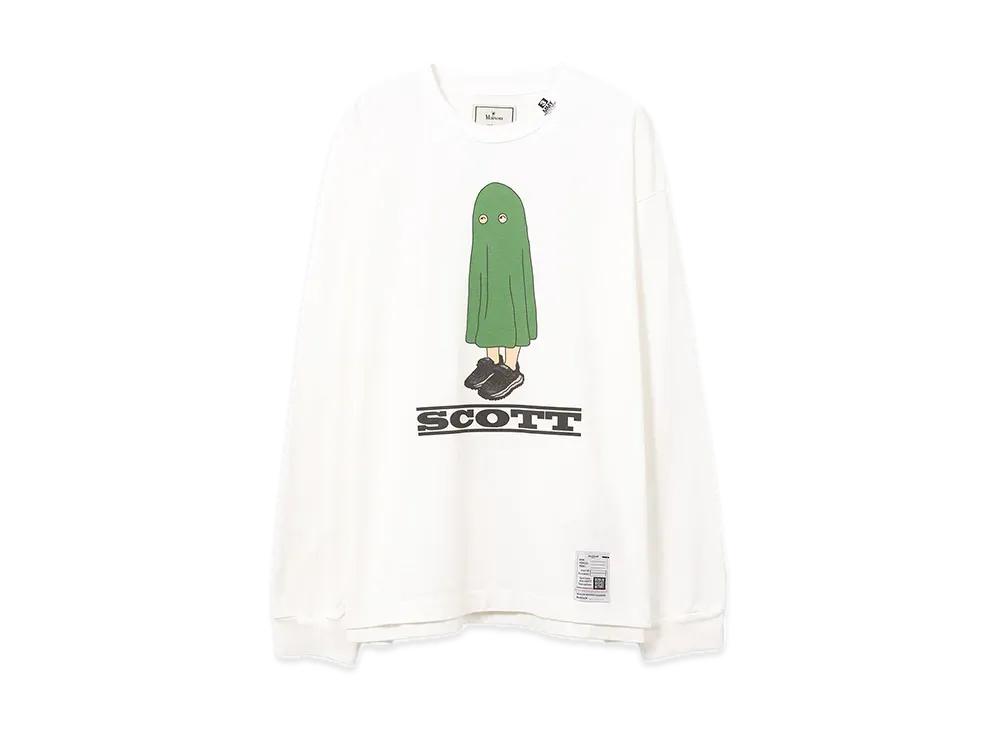 Maison MIHARA YASUHIRO SCOTT Printed Long Sleeve T-Shirt "White"