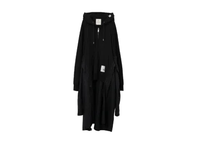 Maison MIHARA YASUHIRO Shirt Combined Zip-up Hoodie Dress "Black"