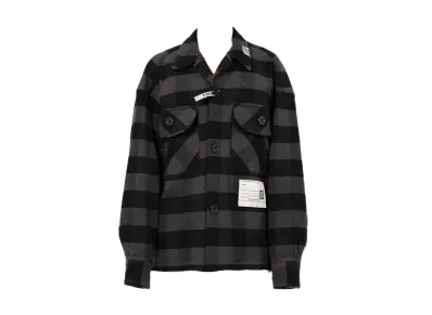 Maison MIHARA YASUHIRO Amateur Sewn Like Check Shirt "Grey"