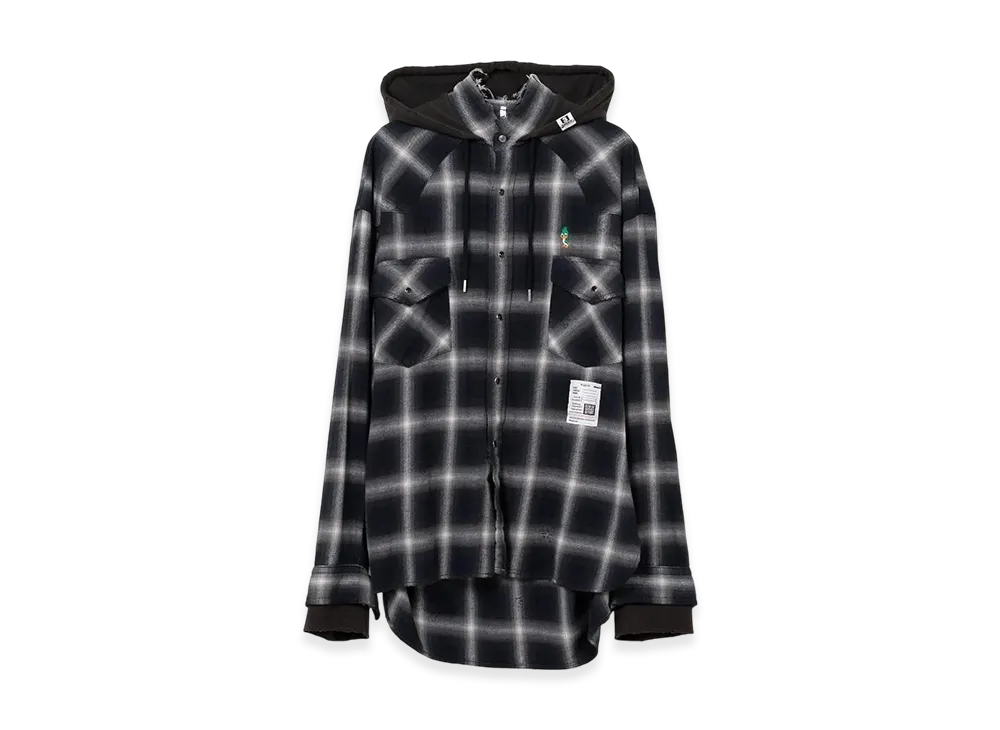 Maison MIHARA YASUHIRO / ブリーチドサテンシャツ 黒 Maison MIHARA