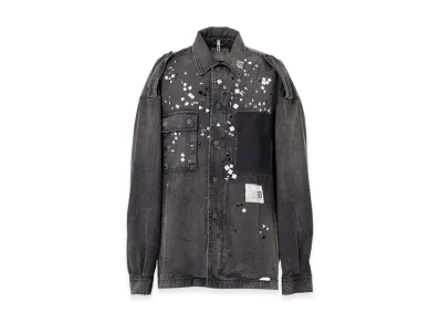 Maison MIHARA YASUHIRO Embellished Military Shirt "Black"