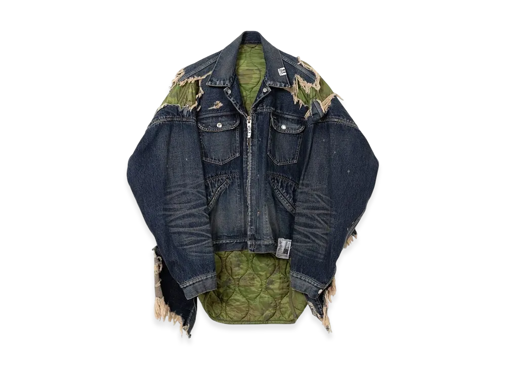 Maison MIHARA YASUHIRO Military Jacket Layered Denim Jacket "Indigo"