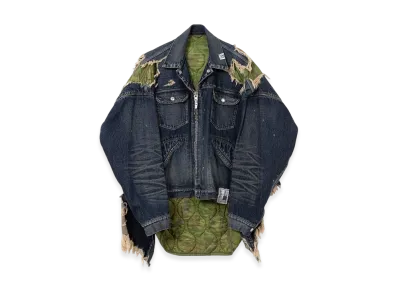 Maison MIHARA YASUHIRO Military Jacket Layered Denim Jacket "Indigo"