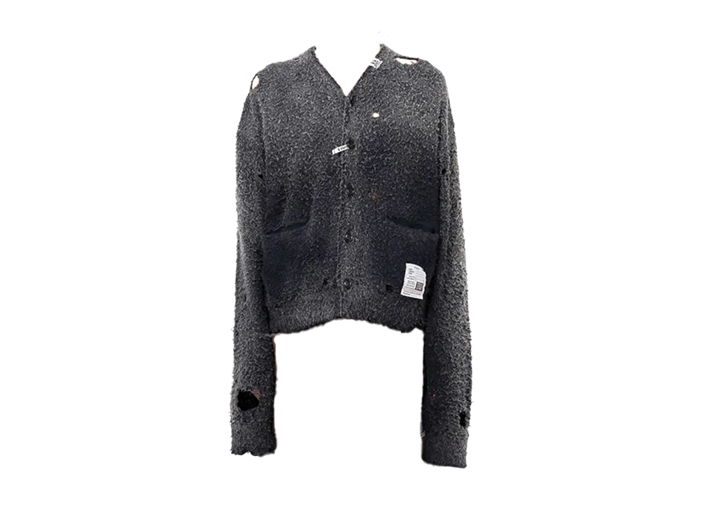 Maison MIHARA YASUHIRO Sun Faded Like Knit Cardigan "Black"