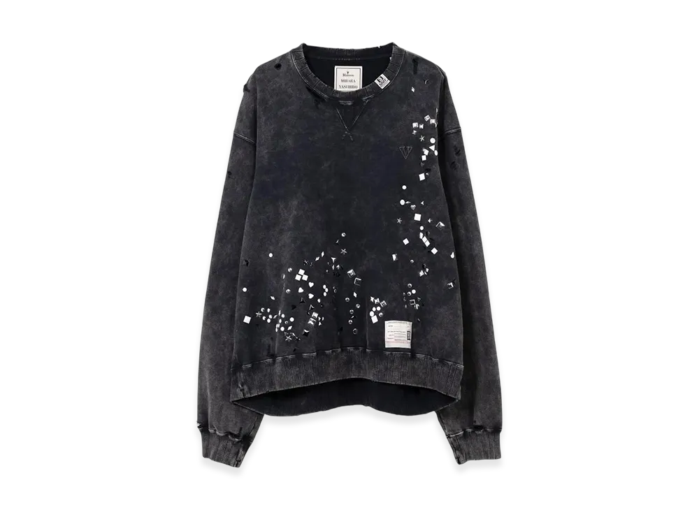 Maison MIHARA YASUHIRO Embellished Bleached Sweatshirt "Black"