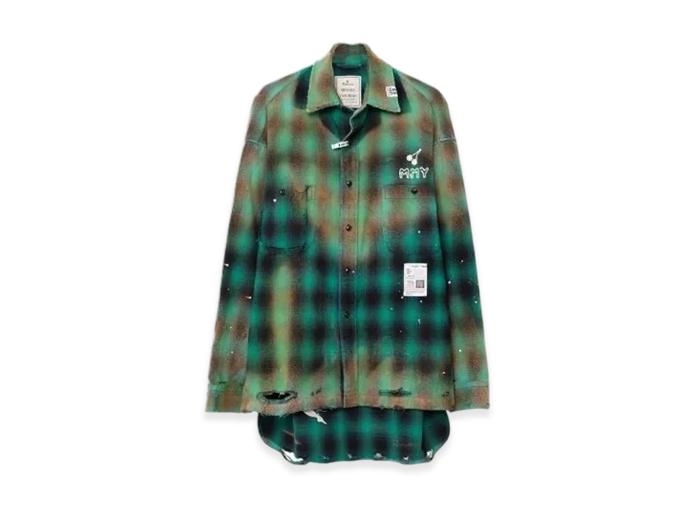Maison MIHARA YASUHIRO Vintage-Like Check Shirt "Green"