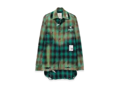 Maison MIHARA YASUHIRO Vintage-Like Check Shirt "Green"
