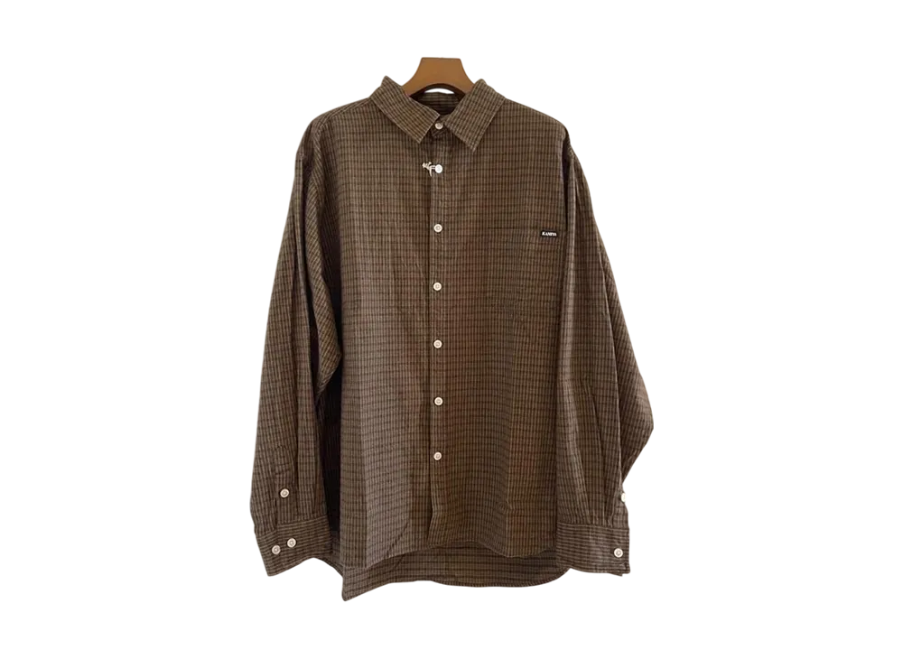 Maison MIHARA YASUHIRO x KAMIYA Oversized Checkedsh "Brown"