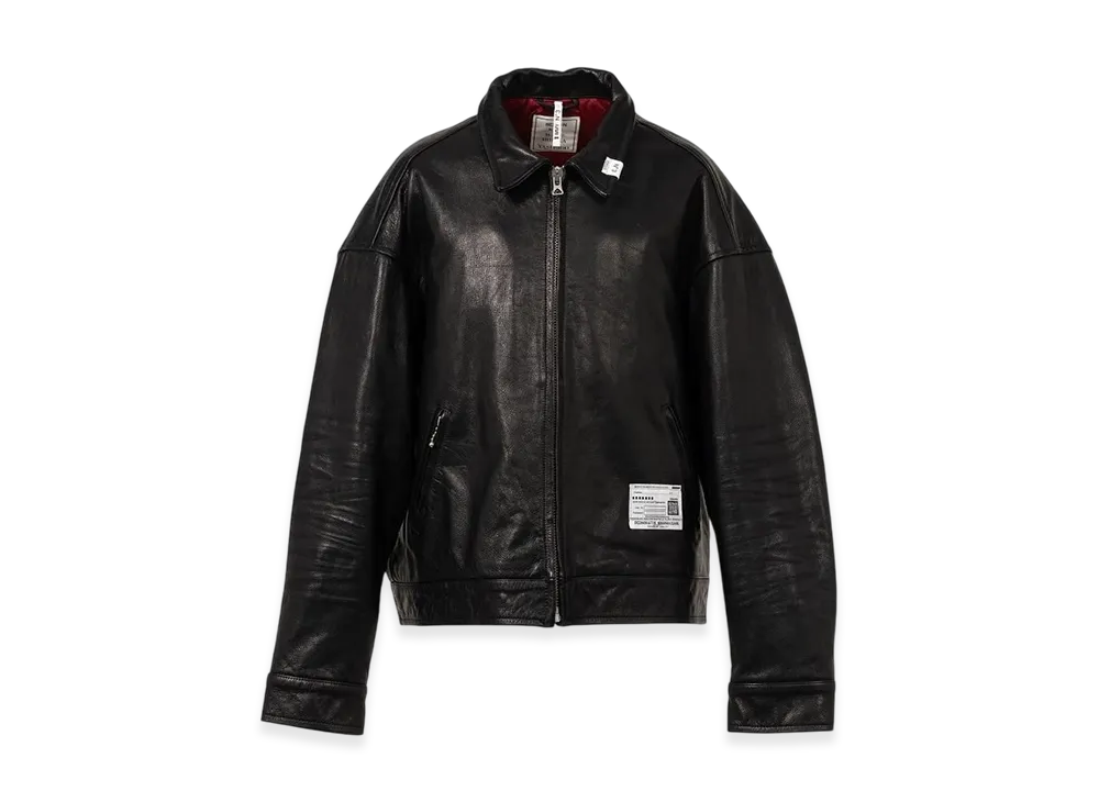 Maison MIHARA YASUHIRO 'BEDWIN & THE MM'' Leather Zip Jacket "Black"