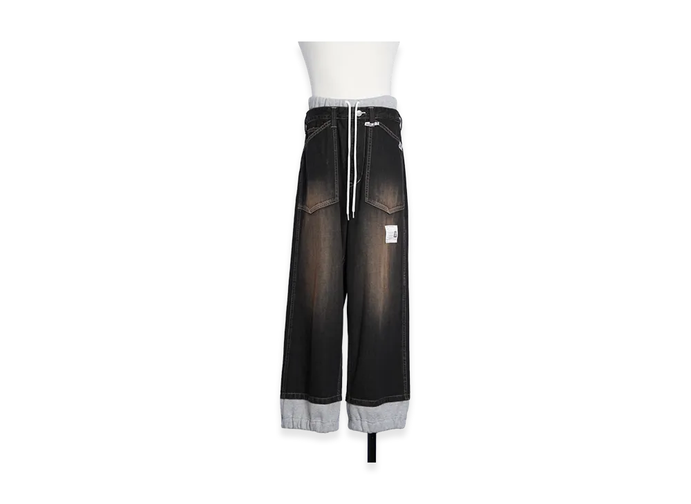 Maison MIHARA YASUHIRO Sweat Combined Denim "Black"