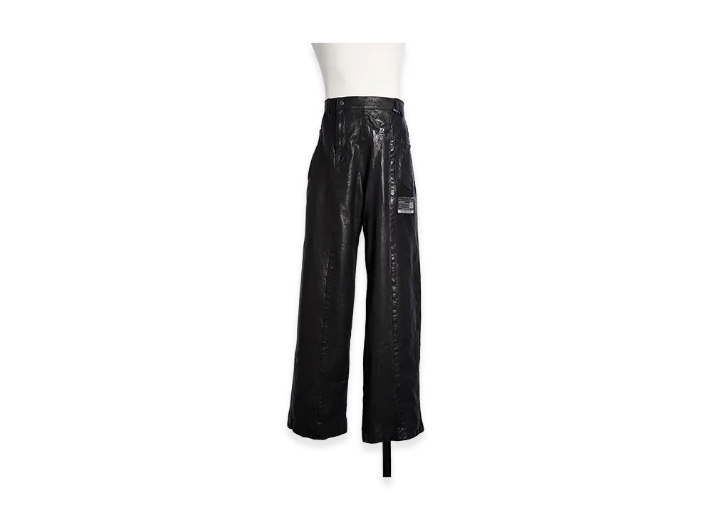 Maison MIHARA YASUHIRO x Backlash Smooth Leather Reconstructed Pants "Black"