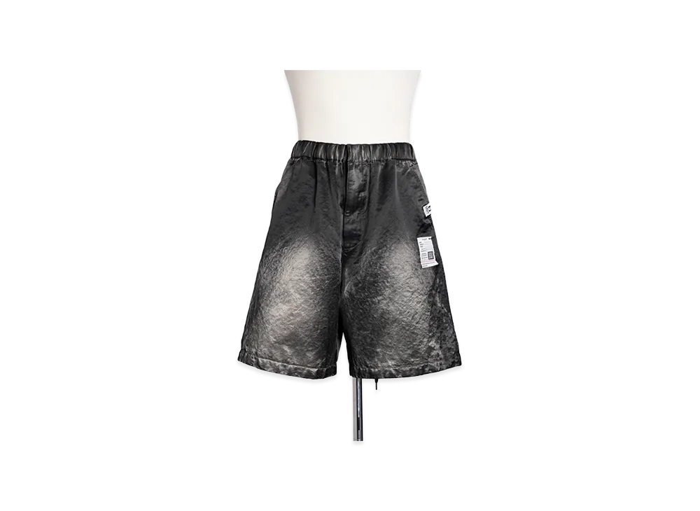 Maison MIHARA YASUHIRO Sun Faded Satin Shorts "Black"