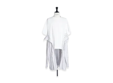 Maison MIHARA YASUHIRO Women's Tee x Shirts Combined Dress "White"