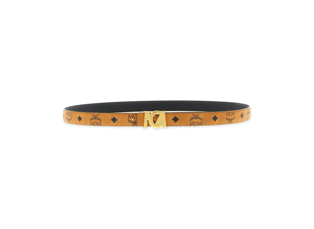 MCM Women's Logo Buckle Belt "Brown"