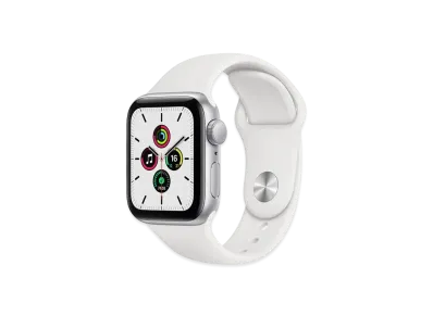 Apple Watch SE (GPS Model) 40mm Silver Aluminiumcase White Sportsband Regular "White" MYDM2JA