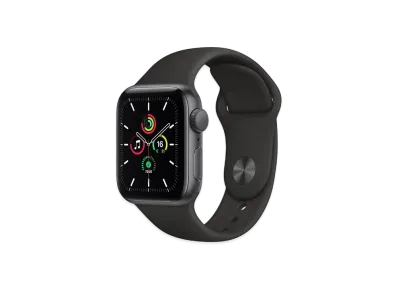 Apple Watch SE (GPS Model) 40mm Space Gray Aluminiumcase Black Sportsband Regular "Black" MYDP2JA