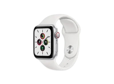 Apple Watch SE (GPS + Cellular Model) 40mm Silver Aluminiumcase White Sportsband Regular "White" MYEF2JA