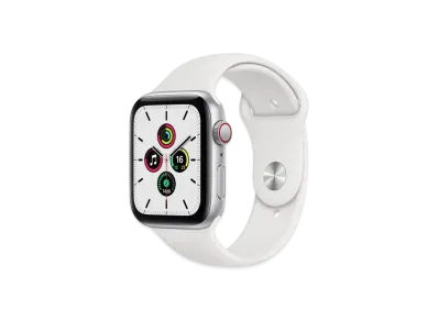 Apple Watch SE (GPS + Cellular Model) 44mm Silver Aluminiumcase White Sportsband Regular "White" MYEV2JA