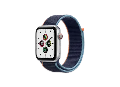 Apple Watch SE (GPS + Cellular Model) 44mm Silver Aluminiumcase Deep Navy Sports Loop "Silver" MYEW2JA