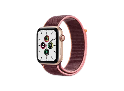 Apple Watch SE (GPS + Cellular Model) 44mm Gold Aluminiumcase Plum Sports Loop "Pink" MYEY2JA