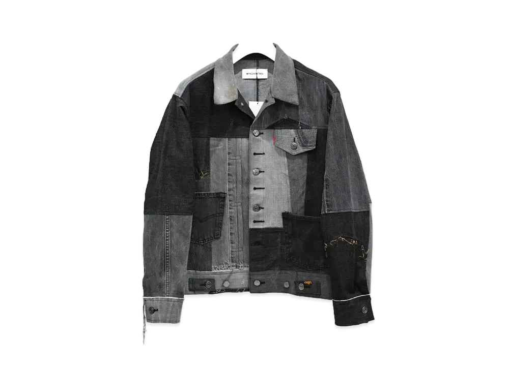MIYAGIHIDETAKA Remake Denim Jacket "Black Grey"