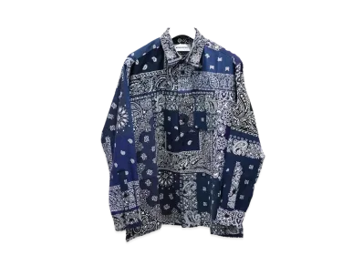 MIYAGIHIDETAKA Bandana Shirt "Navy"