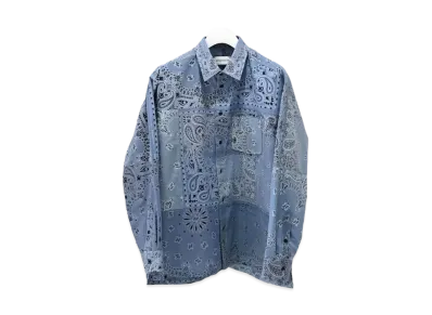 MIYAGIHIDETAKA (2) Bluegray Bandana L/S Shirt "Bluegray"