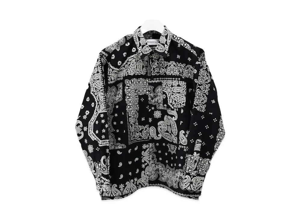 MIYAGIHIDETAKA Black Bandana L/S Shirt "Black"