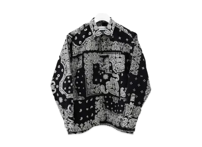 MIYAGIHIDETAKA Black Bandana L/S Shirt "Black"