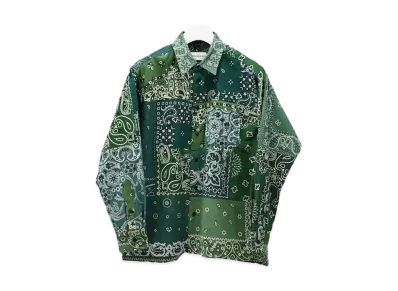 MIYAGIHIDETAKA (1) Green Bandana L/S Shirt "Green"