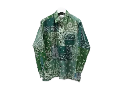 MIYAGIHIDETAKA (2) Green Bandana L/S Shirt "Green"