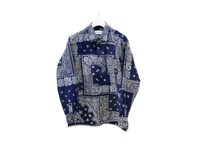 MIYAGIHIDETAKA (1) Navy Bandana L/S Shirt "Navy"