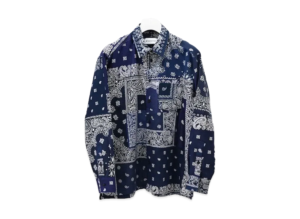 MIYAGIHIDETAKA (3) Navy Bandana L/S Shirt "Navy"